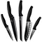Silislick Stainless Steel Knife Set - Titanium Coated Stainless Steel Kitchen Utility Knife, Santoku, Bread